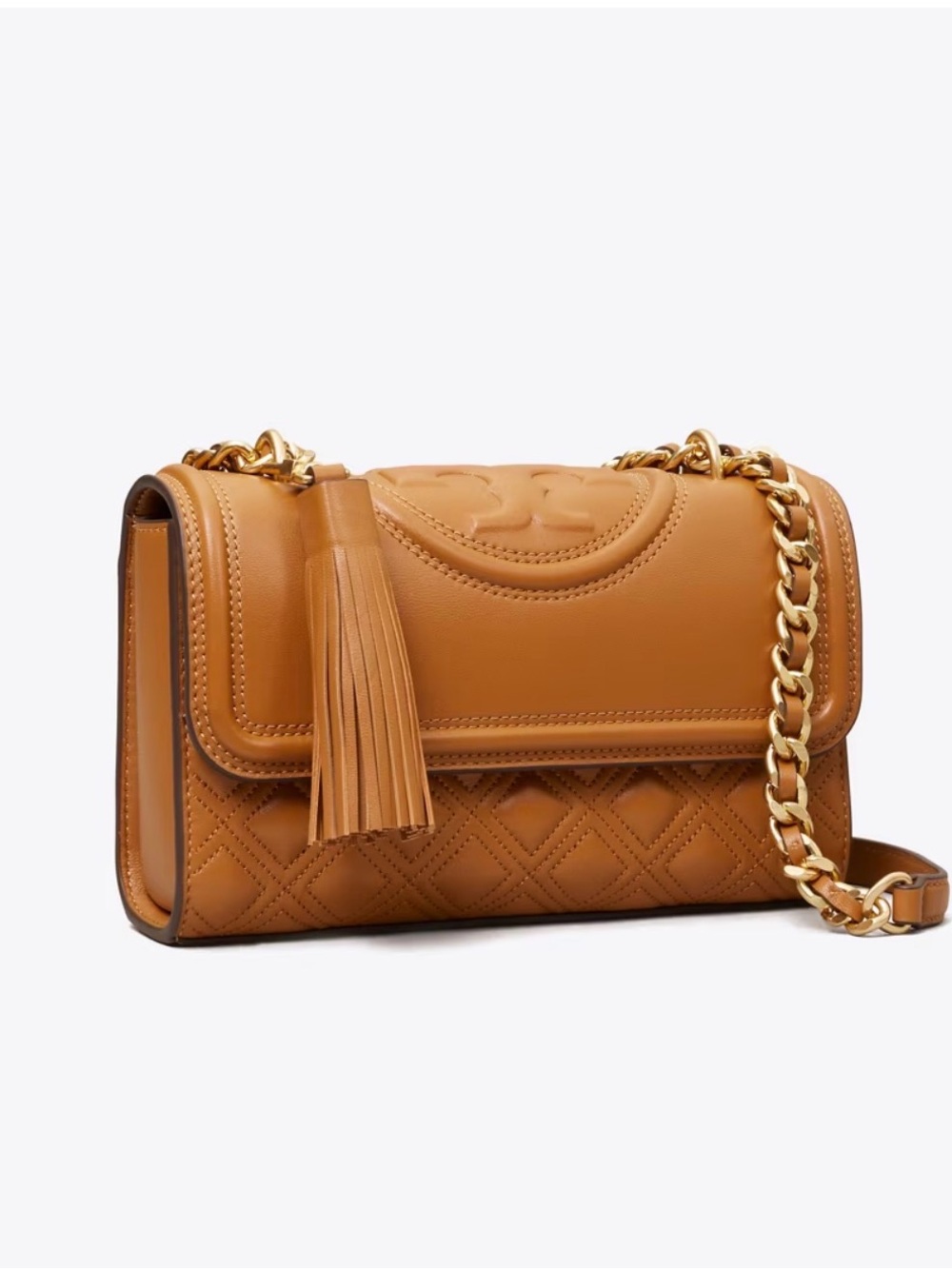 Tory Burch Fleming Leather Convertible Crossbody with Gold Chain - Picture 6 of 7